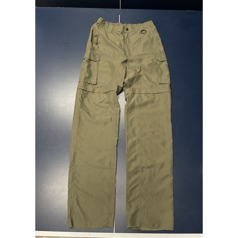 Boy Scouts BSA Uniform Pants Mens Small 30x37 Unhemmed Convertible Green Cargo